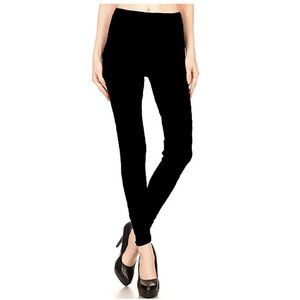 Solid Black Leggings Soft and Stretchy